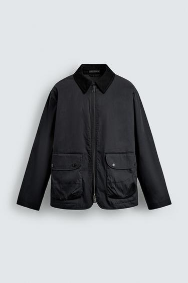 CONTRAST COLLAR PARKA - Dark grey by Zara
