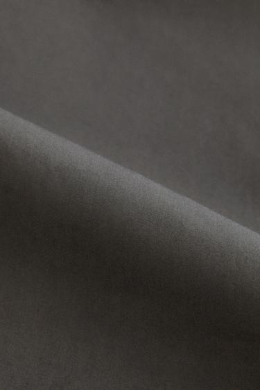 (300 THREAD COUNT) PERCALE FITTED SHEET | 30 CM HIGH - Anthracite grey by Zara - Image 3
