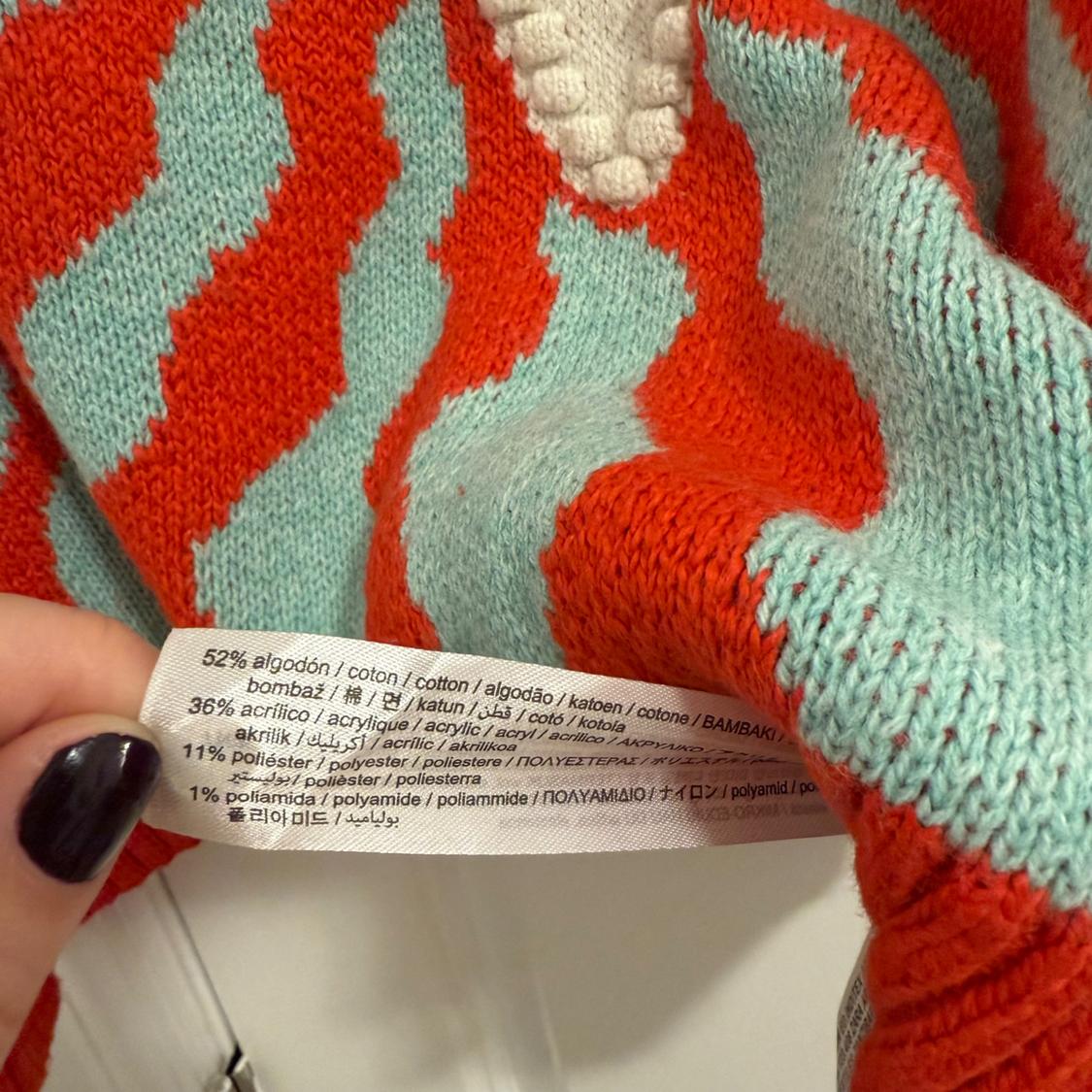 JACQUARD FLOWER KNIT SWEATER - Image 5