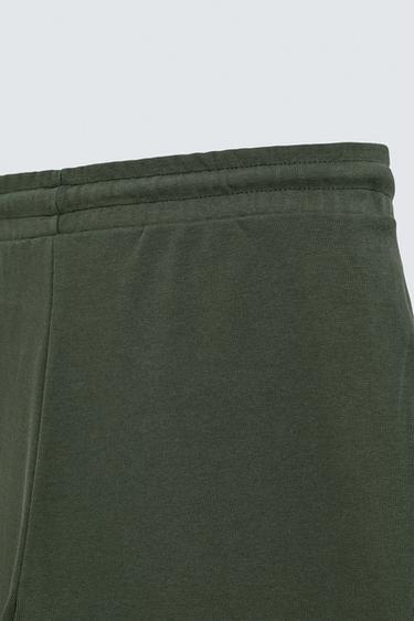 PANTALON DE JOGGING COUPE LARGE À PLIS - Vert moyen de Zara - Image 9