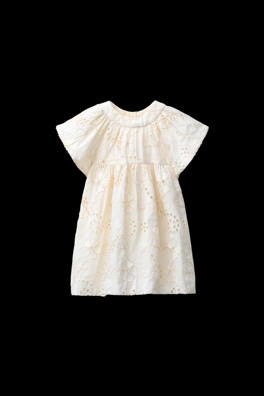 EMBROIDERED FLORAL ORGANZA DRESS