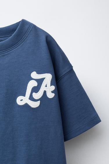 T-SHIRT BRODÉ VILLES - Bleu de Zara - Image 2