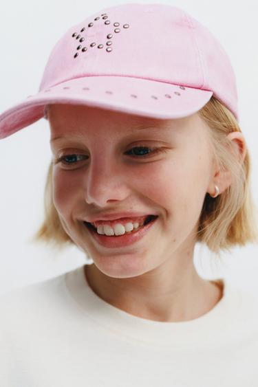 STAR STUD CAP - Pink by Zara