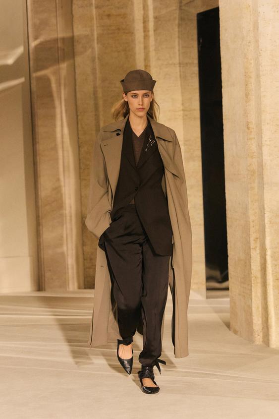 Zara Long stretch wool blend blazer - LIMITED EDITION - Chocolate - Image 0