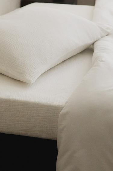 MUSLIN FITTED SHEET - White by Zara - Image 4