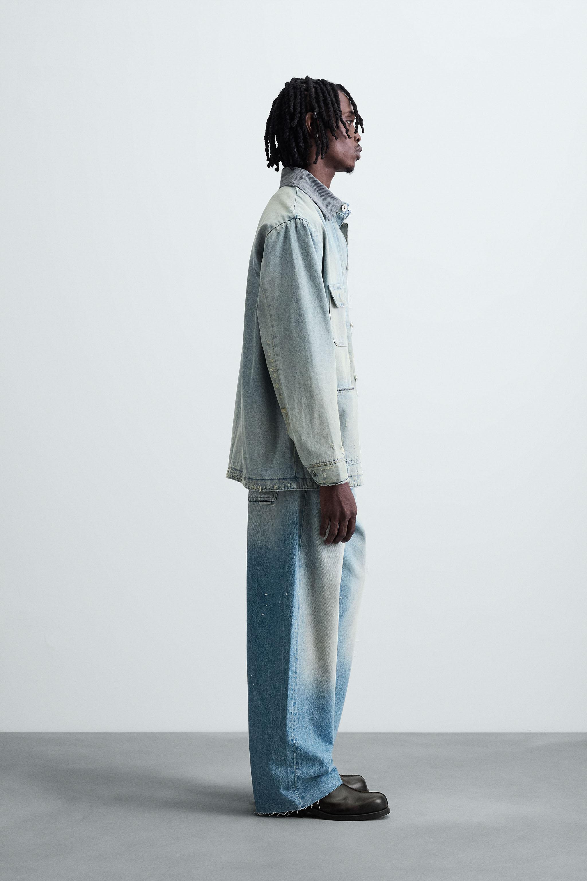 VINTAGE WASHED DENIM OVERSHIRT - Light blue | ZARA United States