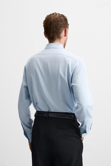 EASY CARE TEXTURED SHIRT - Sky blue by Zara - Image 2