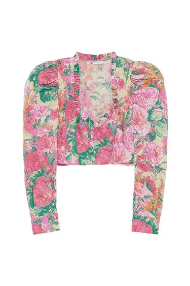 FLORAL PRINT CROPPED TOP