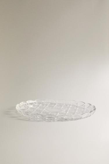 GLASS APPETIZER PLATE WITH RAISED DESIGN - 990 by Zara - Image 1