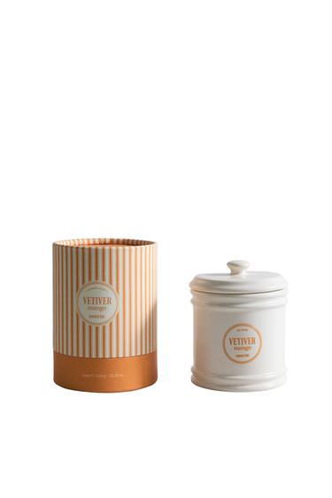 Zaras (300 G) VETIVER MANGO SCENTED CANDLE - Orange