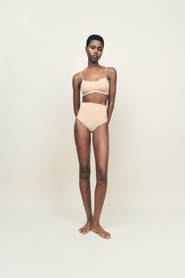 POLYAMIDE STRAP BRA - Beige-pink by Zara - Image 2