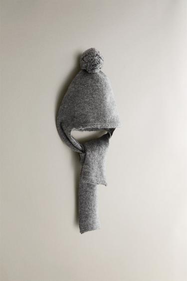 CASHMERE SCARF HAT - Grey by Zara - Image 1
