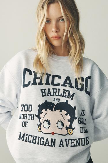 BETTY BOOP© PRINT SWEATSHIRT - Grey marl by Zara