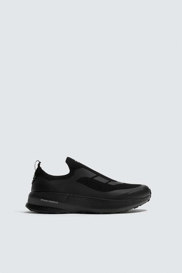 LACELESS RUNNING TRAINERS - Black by Zara