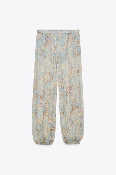ZW COLLECTION FLORAL PUFF TROUSERS - Printed by Zara - Image 6