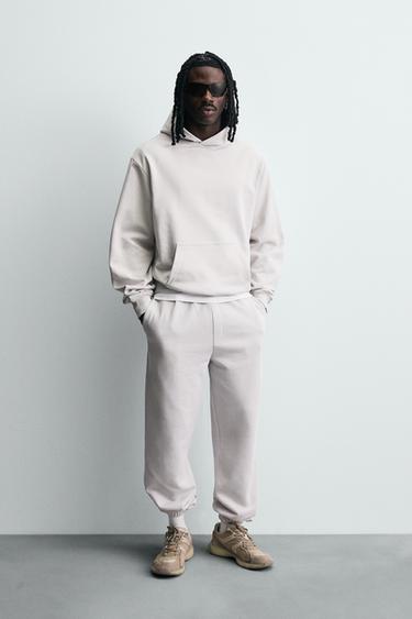 BASIC HOODIE - Pearl grey by Zara