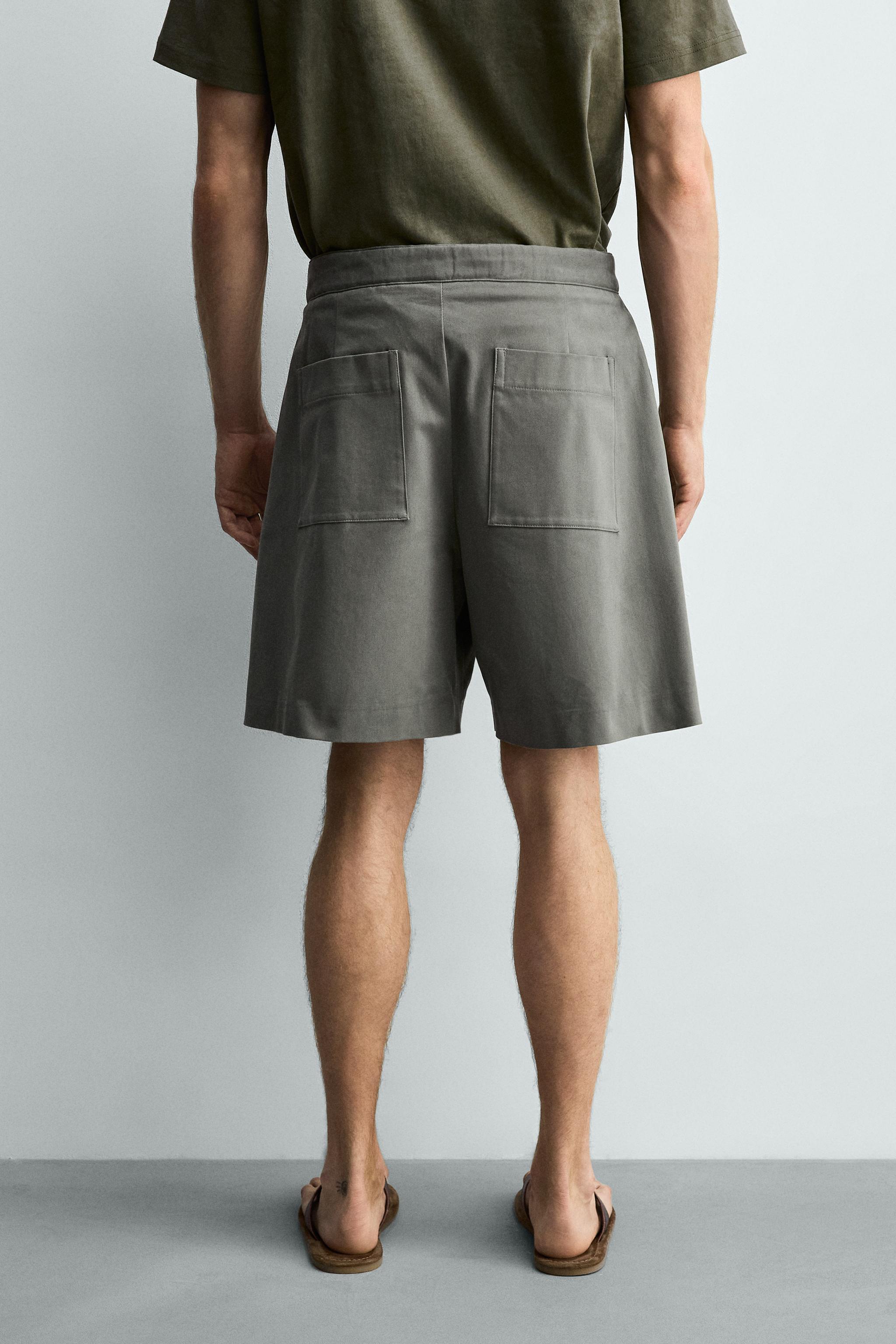SHORT RELAXED FIT PLIS AVEC CEINTURE