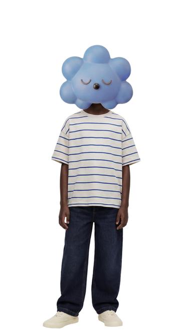 מארז שלוש חולצות טי פסים וחלקות - בורדו של Zara