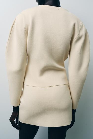 FITTED CARDIGAN WITH BUTTONS - Beige by Zara - Image 2