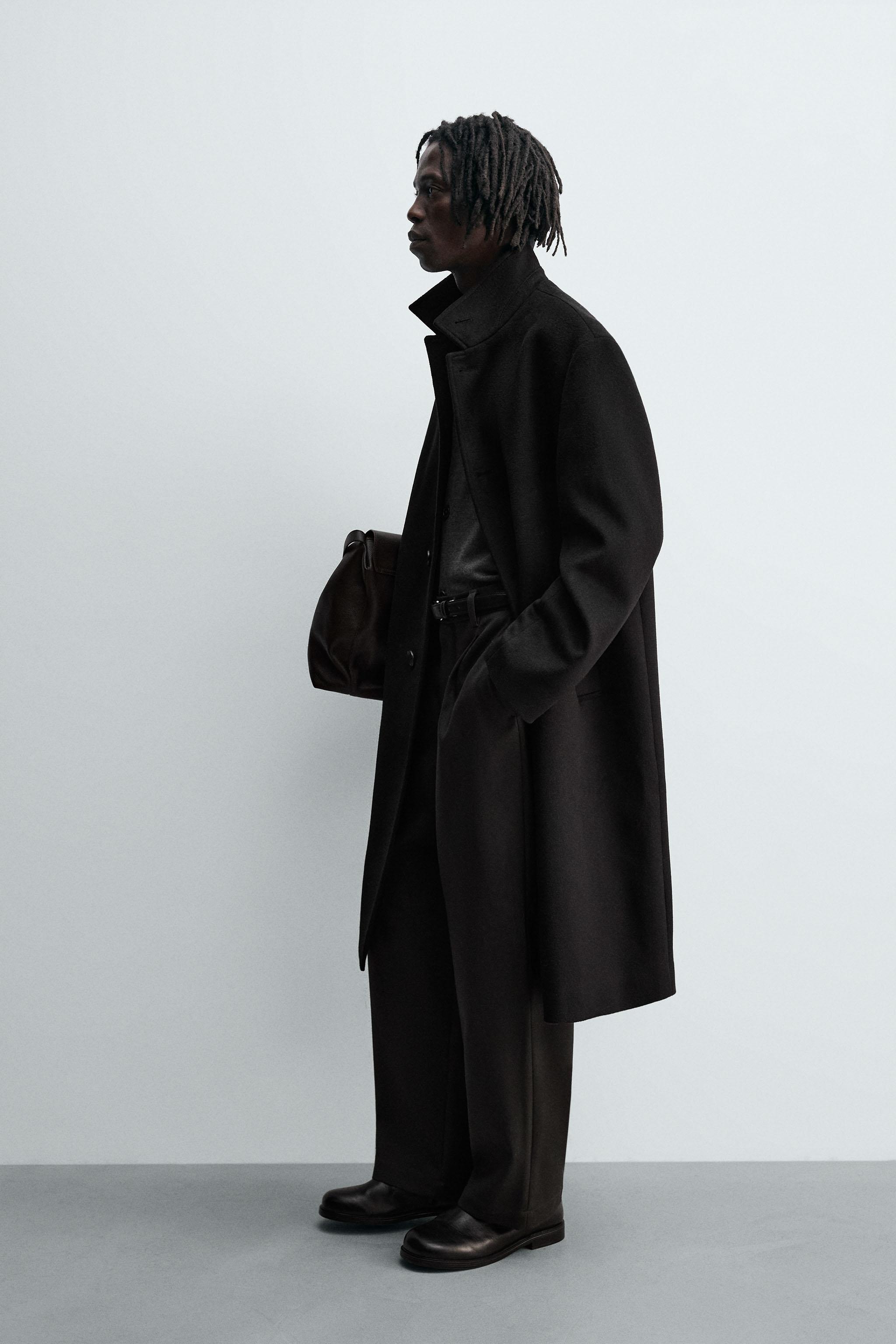 TEXTURED COAT WITH WOOL