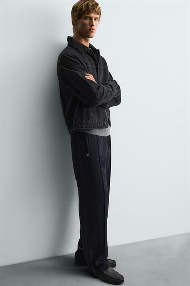 FLOWING TROUSERS WITH ZIPS - Navy blue by Zara - Image 4