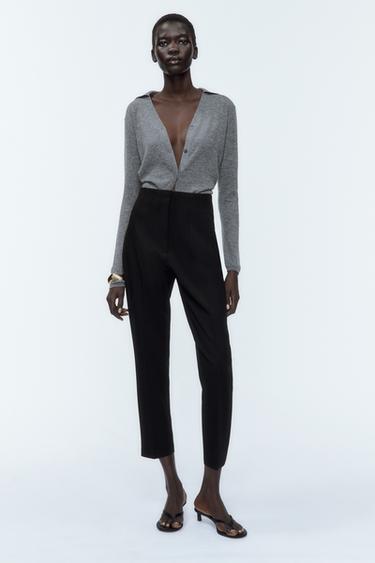 PANTALÓN TIRO ALTO - Negro de Zara - Imagen 0