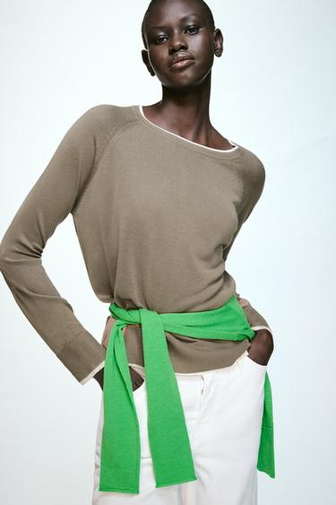 DOUBLE KNIT JUMPER - Mink by Zara