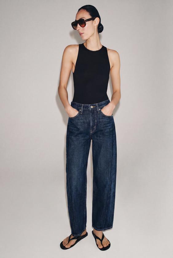 JEANS ZW COLLECTION ANKLE RELAXED TIRO MEDIO - Azul de Zara - Imagen 0