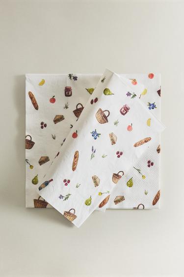 PACK OF PICNIC PAPER NAPKINS (PACK OF 20) - Cream by Zara