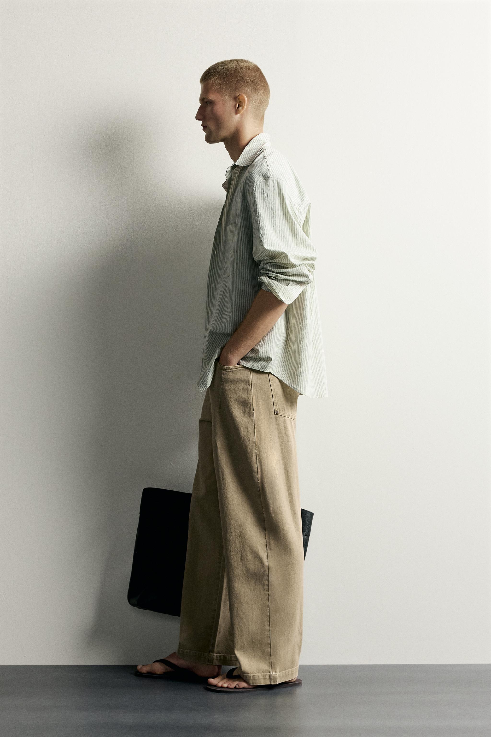 PANTALON DÉLAVÉ COTON - LIN