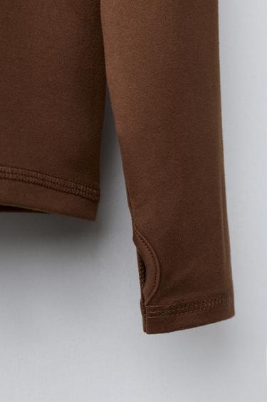 THERMOLITE ® FIBRE BASE LAYER THERMAL T-SHIRT - Brown by Zara - Image 3