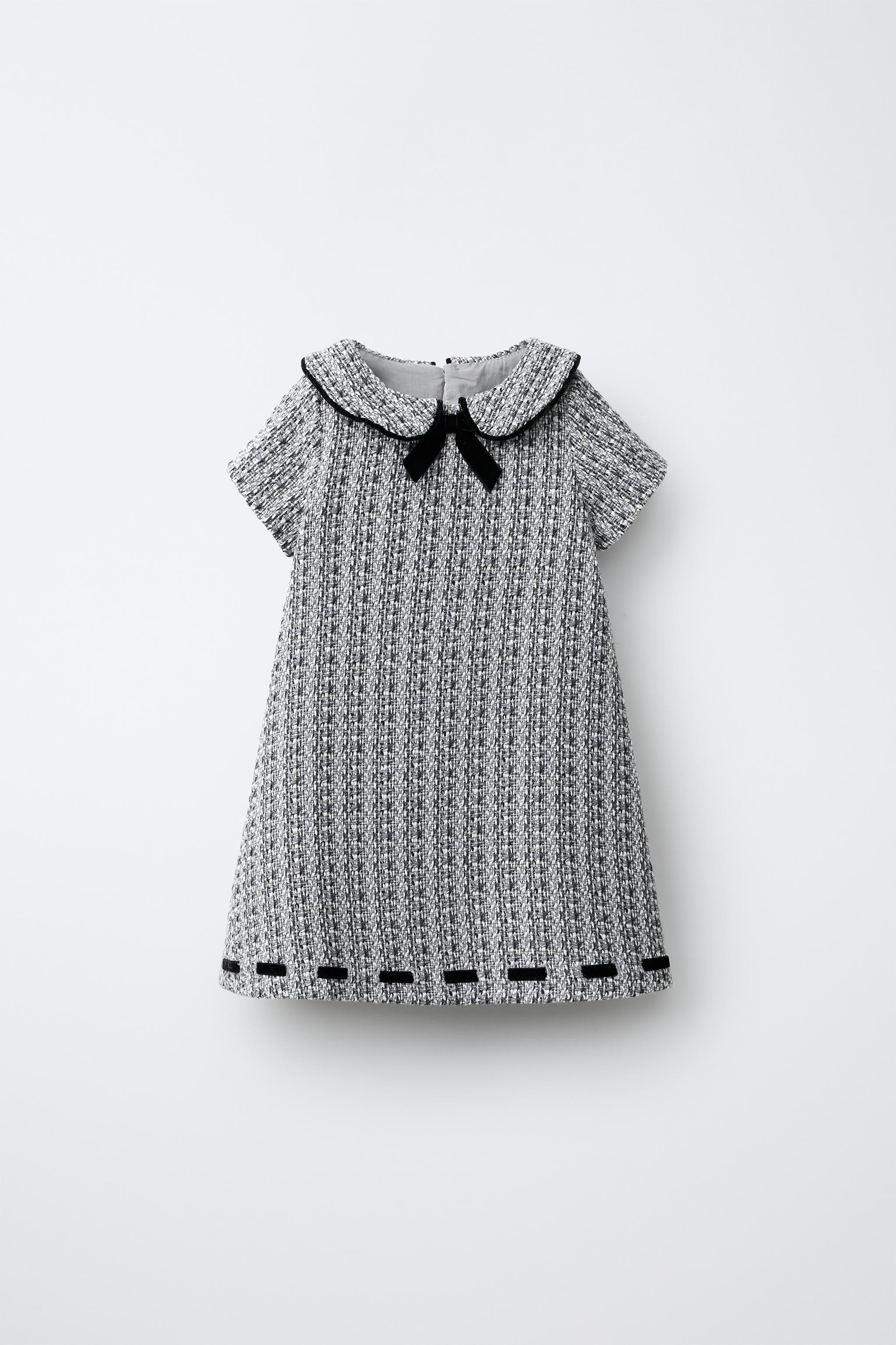STRUCTURED BOW DRESS - Gray
