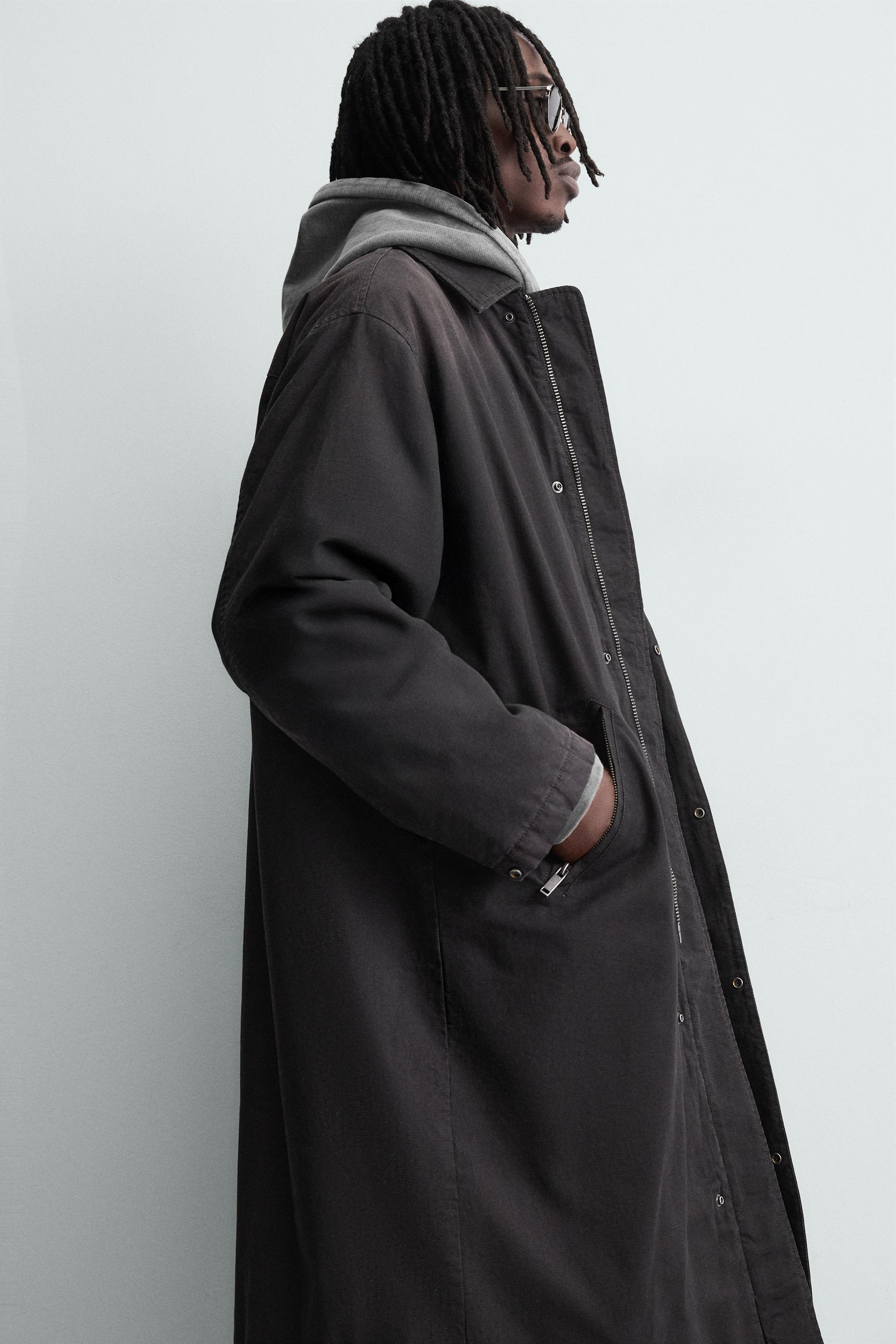 ウォッシュドデニムコート - ブラック | ZARA Japan / 日本