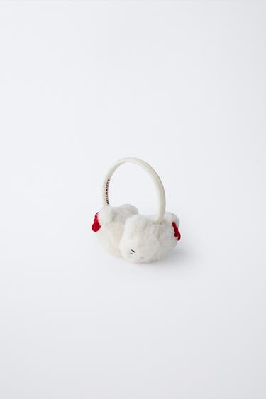 OREJERAS EFECTO PELO HELLO KITTY © SANRIO - Crudo de Zara - Imagen 0