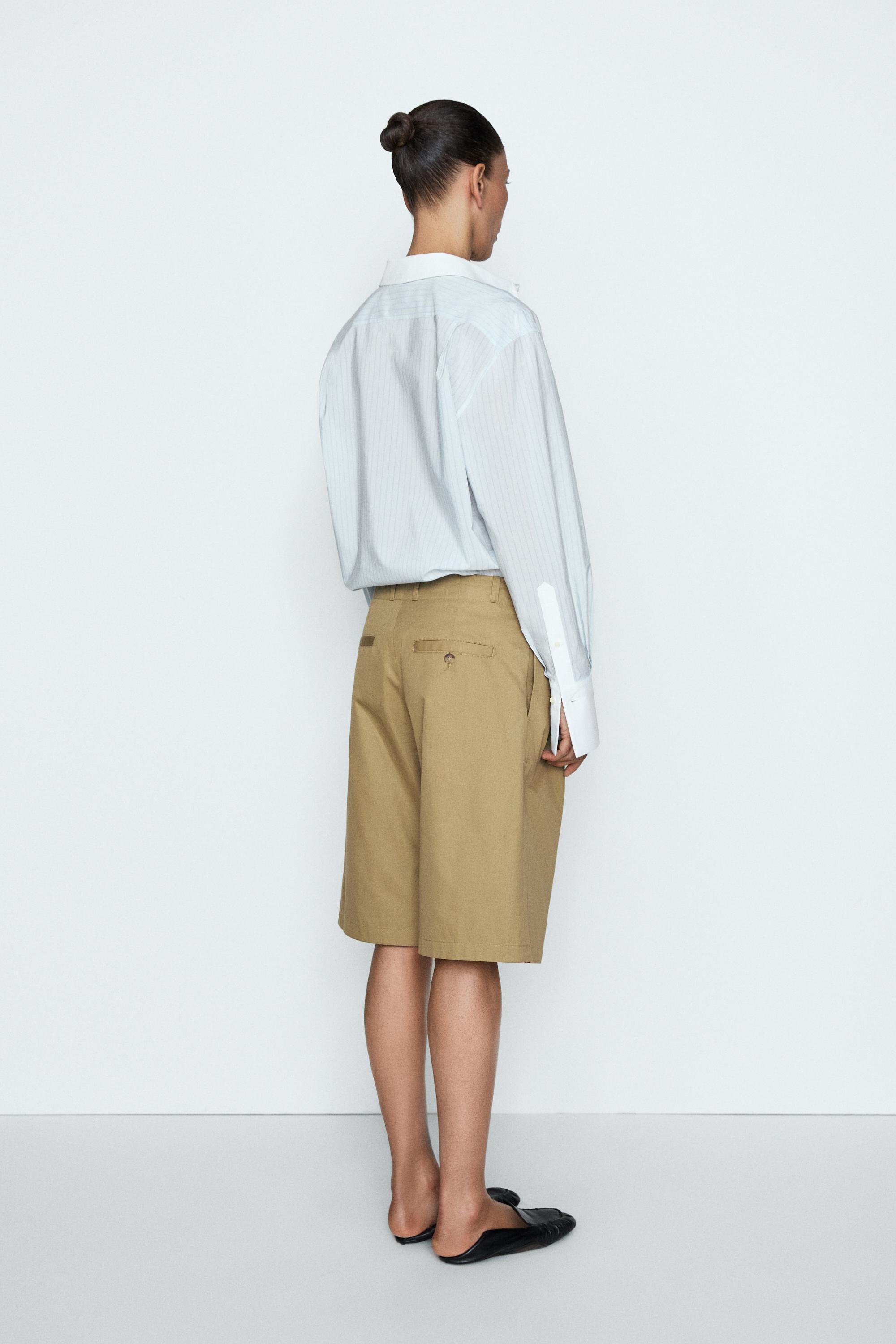 Shirt with contrast stripes - STUDIO — Sky blue
