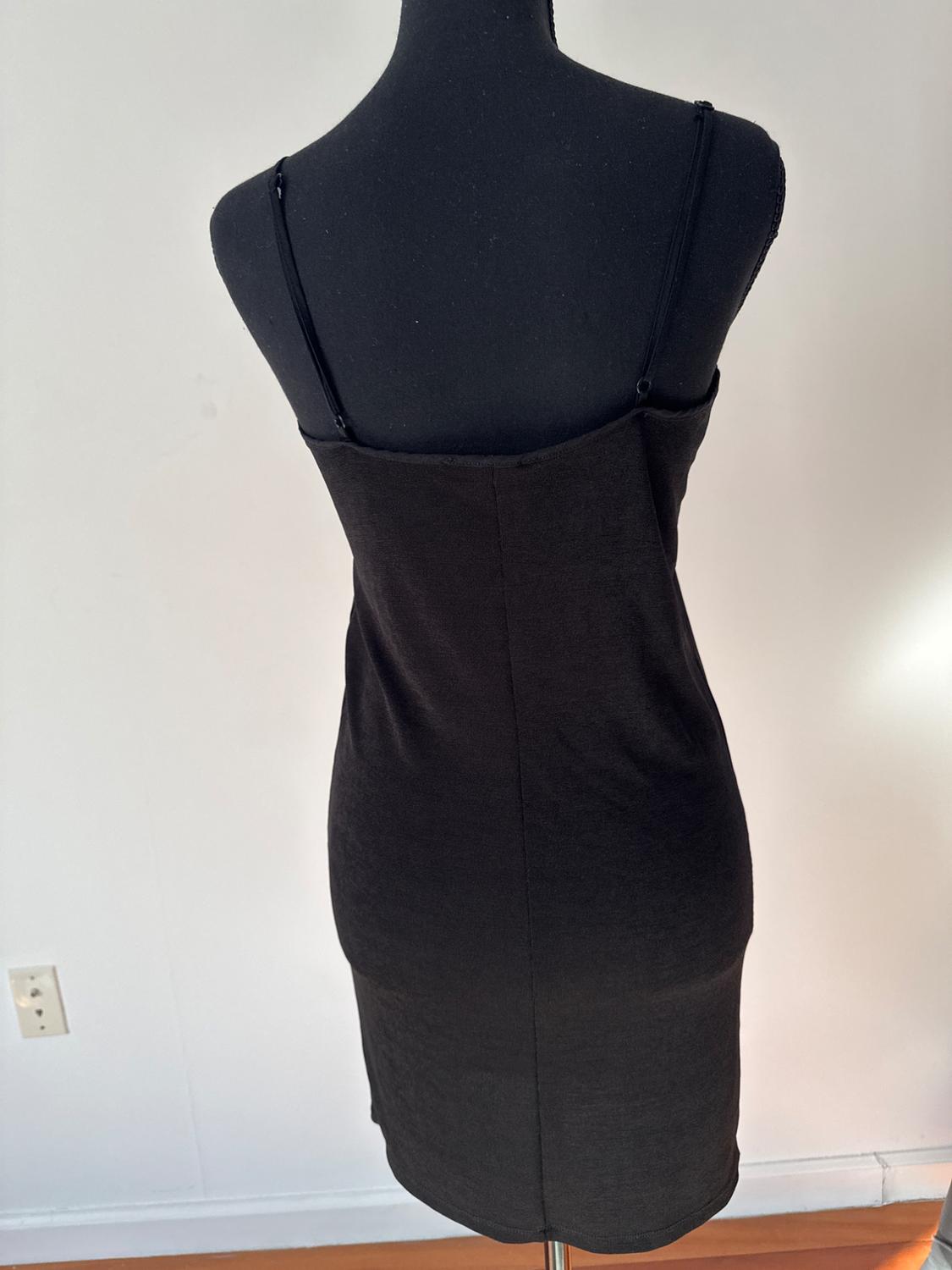 BLACK SLIP DRESS - Image 2