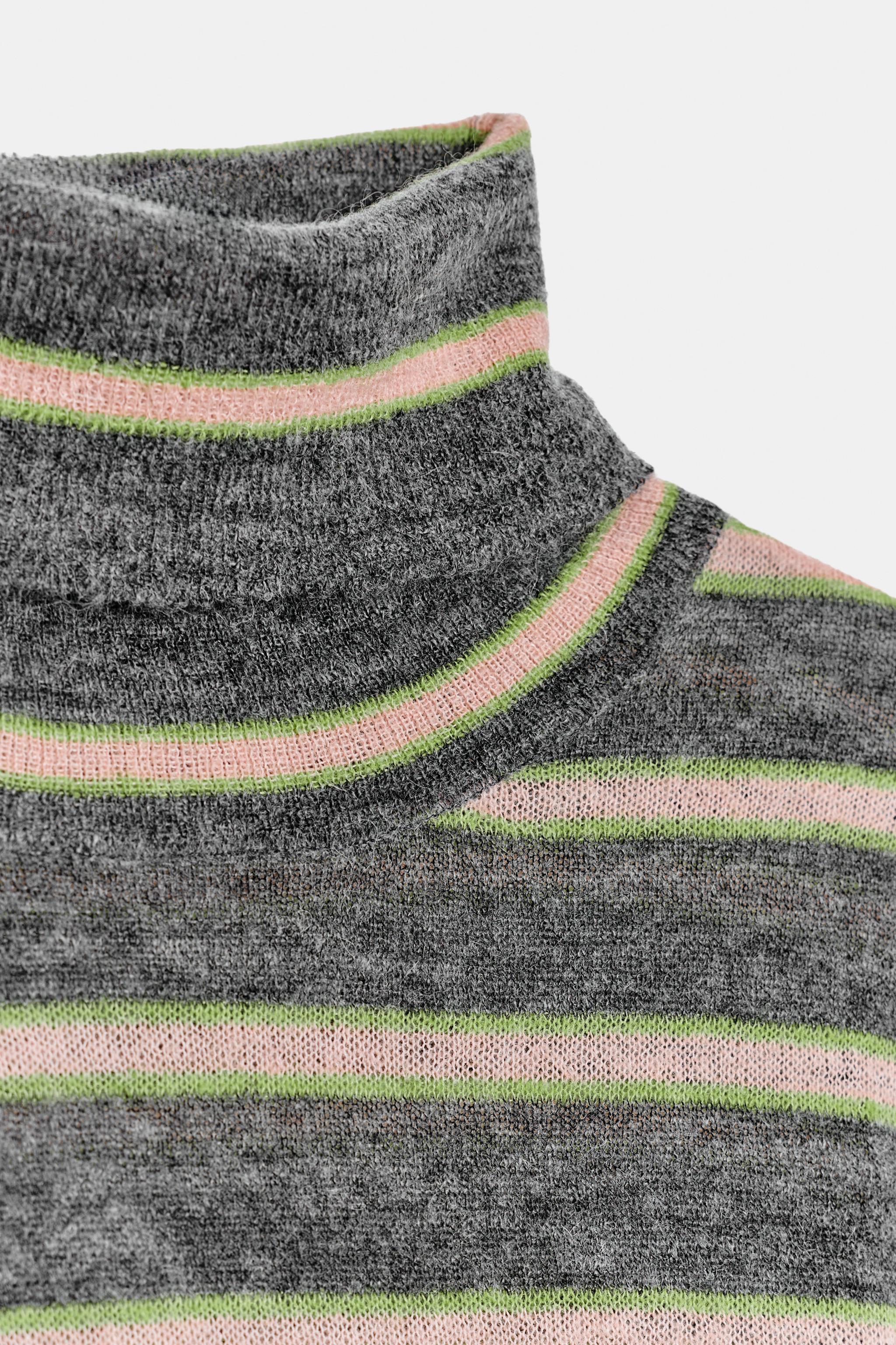 EXTRA-FINE STRIPED KNIT SWEATER