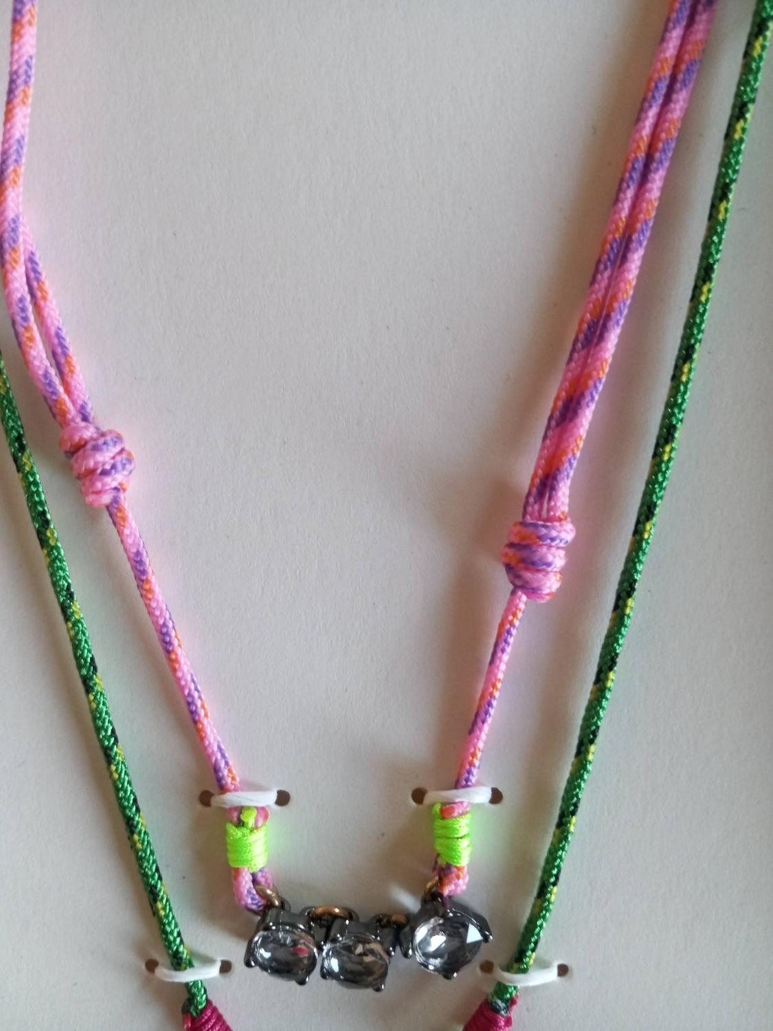 PACK OF CORD NECKLACES WITH RHINESTONES - Image 3