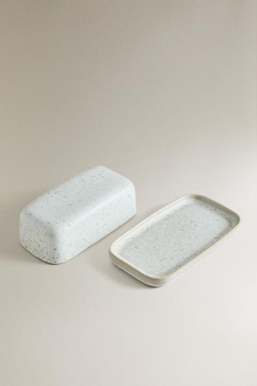 BEURRIER EN GRÈS - Blanc cassé de Zara - Image 1