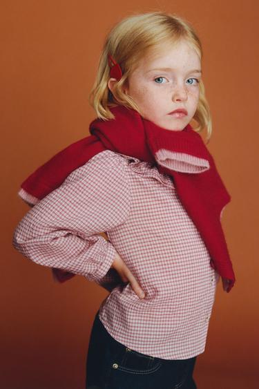 CHECK SHIRT WITH DOUBLE PETER PAN COLLAR BENSIMON ® X ZARA - Strawberry by Zara - Image 5