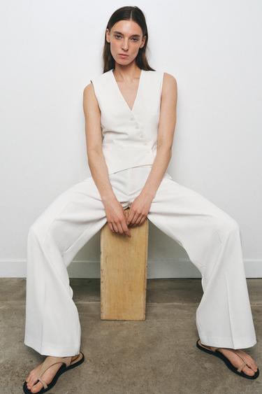 ZW COLLECTION WAISTCOAT AND TROUSERS SET - Black by Zara