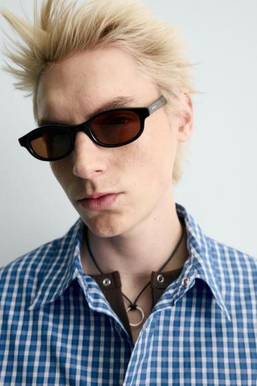 LUNETTES DE SOLEIL OVALES - Marron de Zara - Image 1