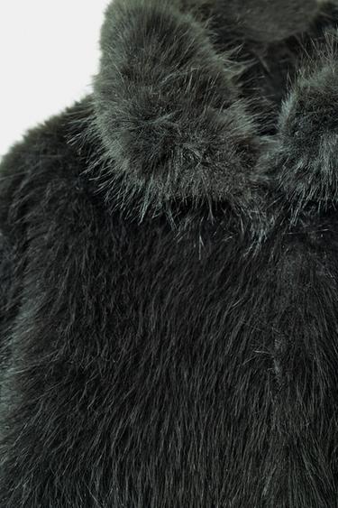 MANTEAU COURT EFFET FOURRURE BRANDENBOURGS - Plomb foncé de Zara - Image 7