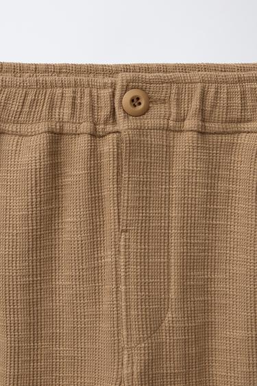 TEXTURED TROUSERS - Caramel by Zara - Image 2