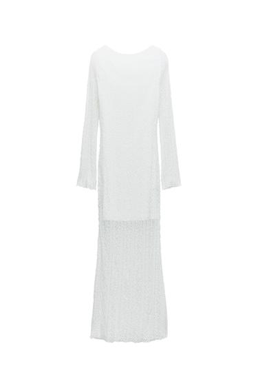 LACE MIDI DRESS WITH LOW-CUT BACK
