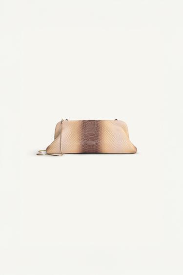POUCH DE PELL AMB RELLEU LIMITED EDITION - Groc de Zara
