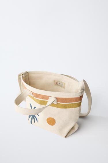 SAC SHOPPER IMPRIMÉ - Blanc écru de Zara - Image 4