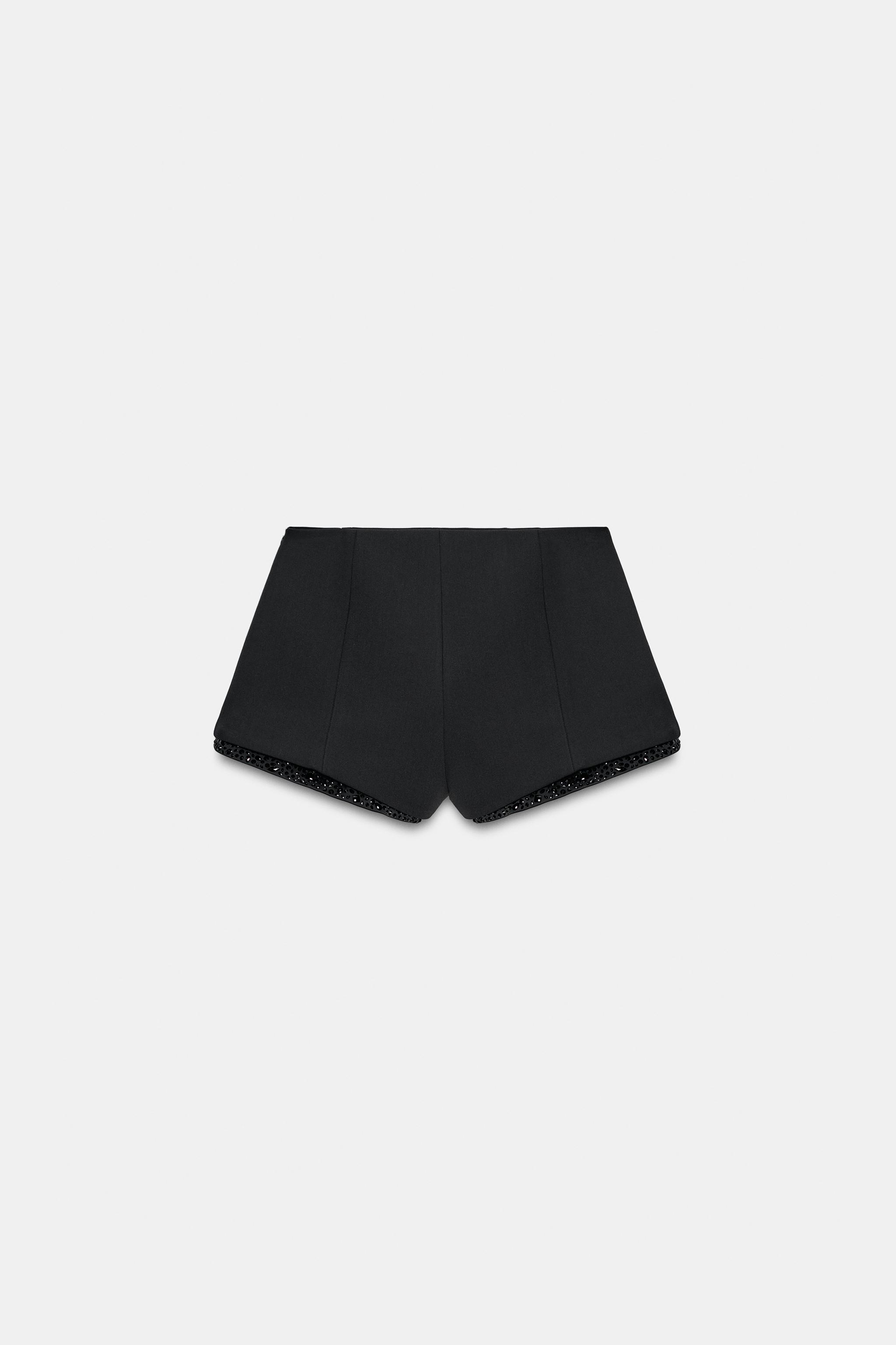 HIGH-RISE BEADED SHORTS