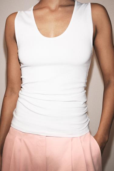 SLEEVELESS TOP - White by Zara