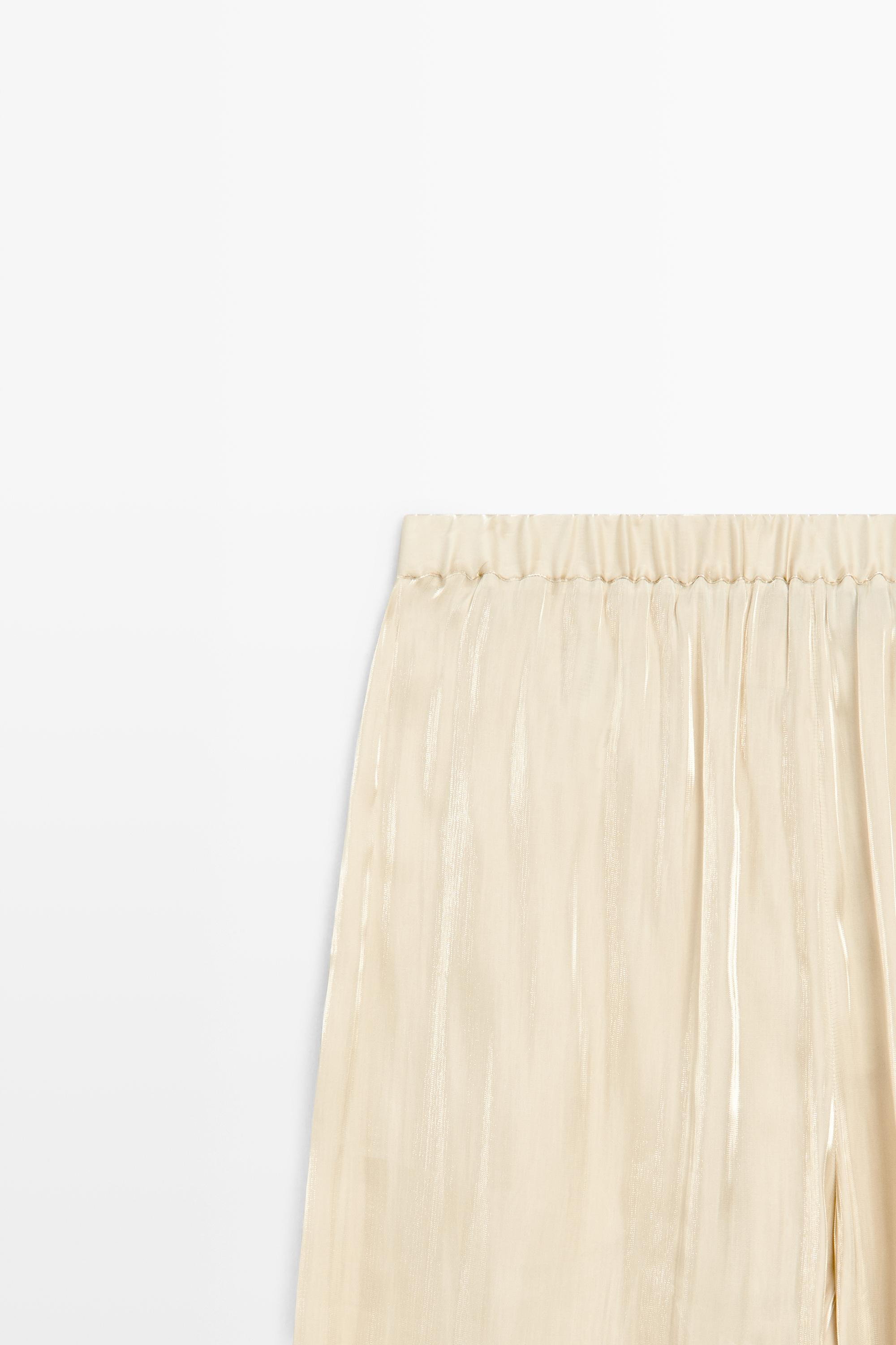 Flowing satin trousers